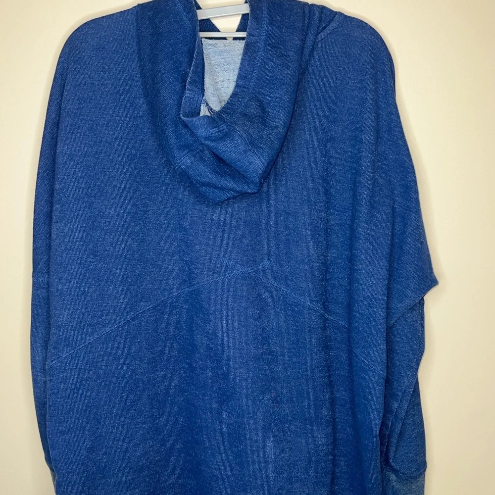 The North Face Heathered Blue Lightweight Hoodie Tunic Size M - Picture 2 of 3
